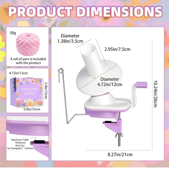 Purple Yarn Ball Winder - Picture 7 of 7